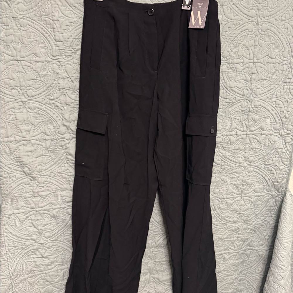 Worthington Wide Leg Black Pants